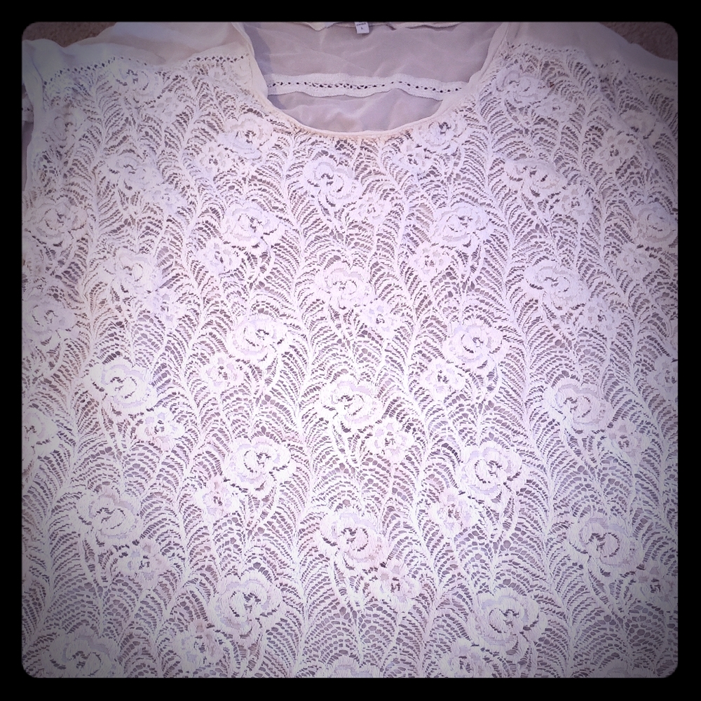White lace top